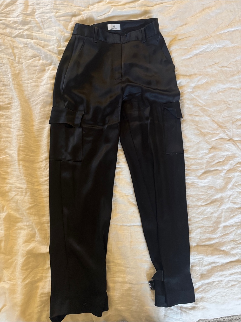 Aritzia Satin Cargo Pants (size 4)